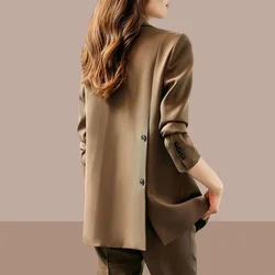 Coffee-Colored Suit Jacket Women's Spring and Autumn 2023 New Leisure Design Sense Niche Temperament Fashion Loose Small Blazer