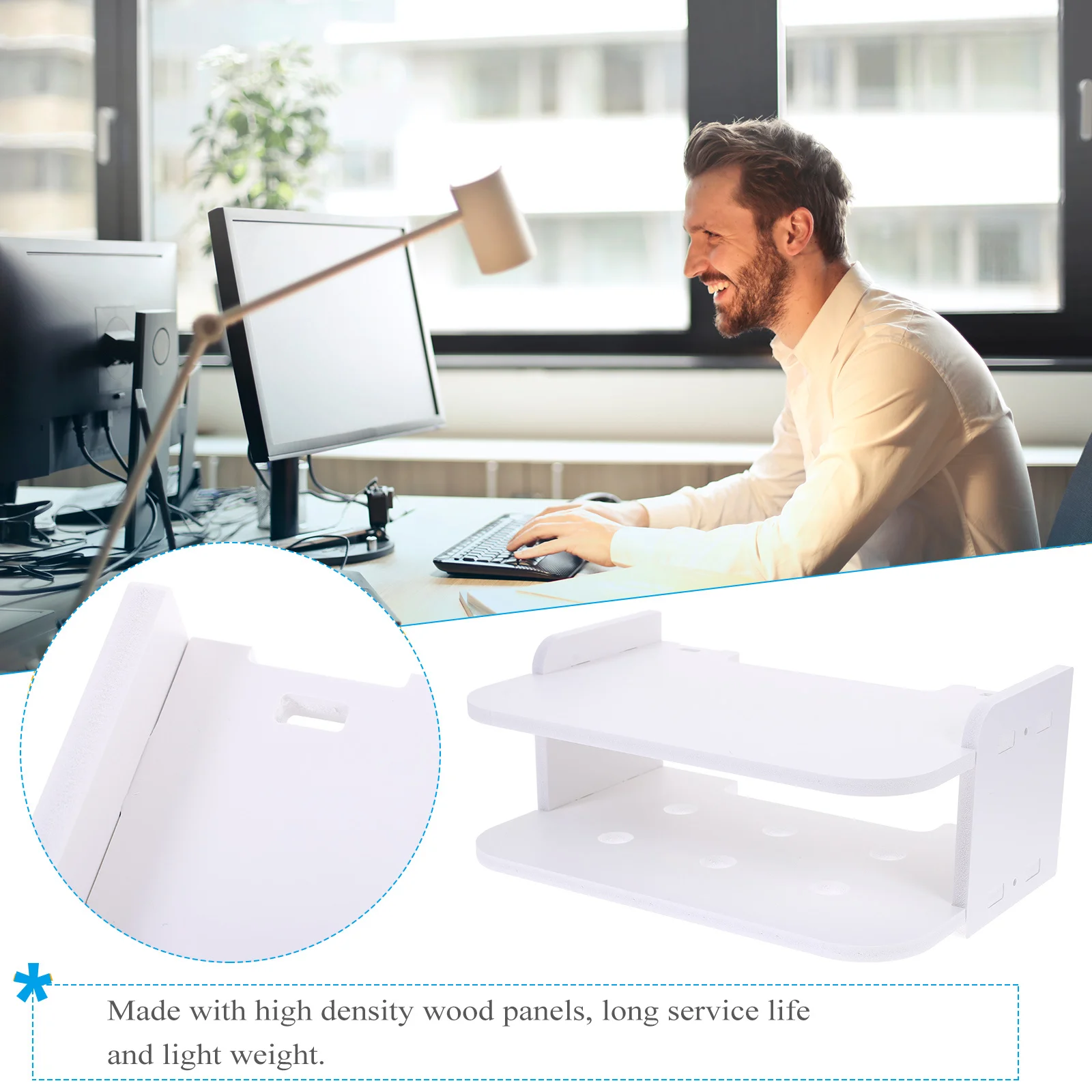 

Wall Mount Router Storage Box With Vent Holes Bedroom Living Room Display Shelf Floating Shelves For Wall Decor Adhesive