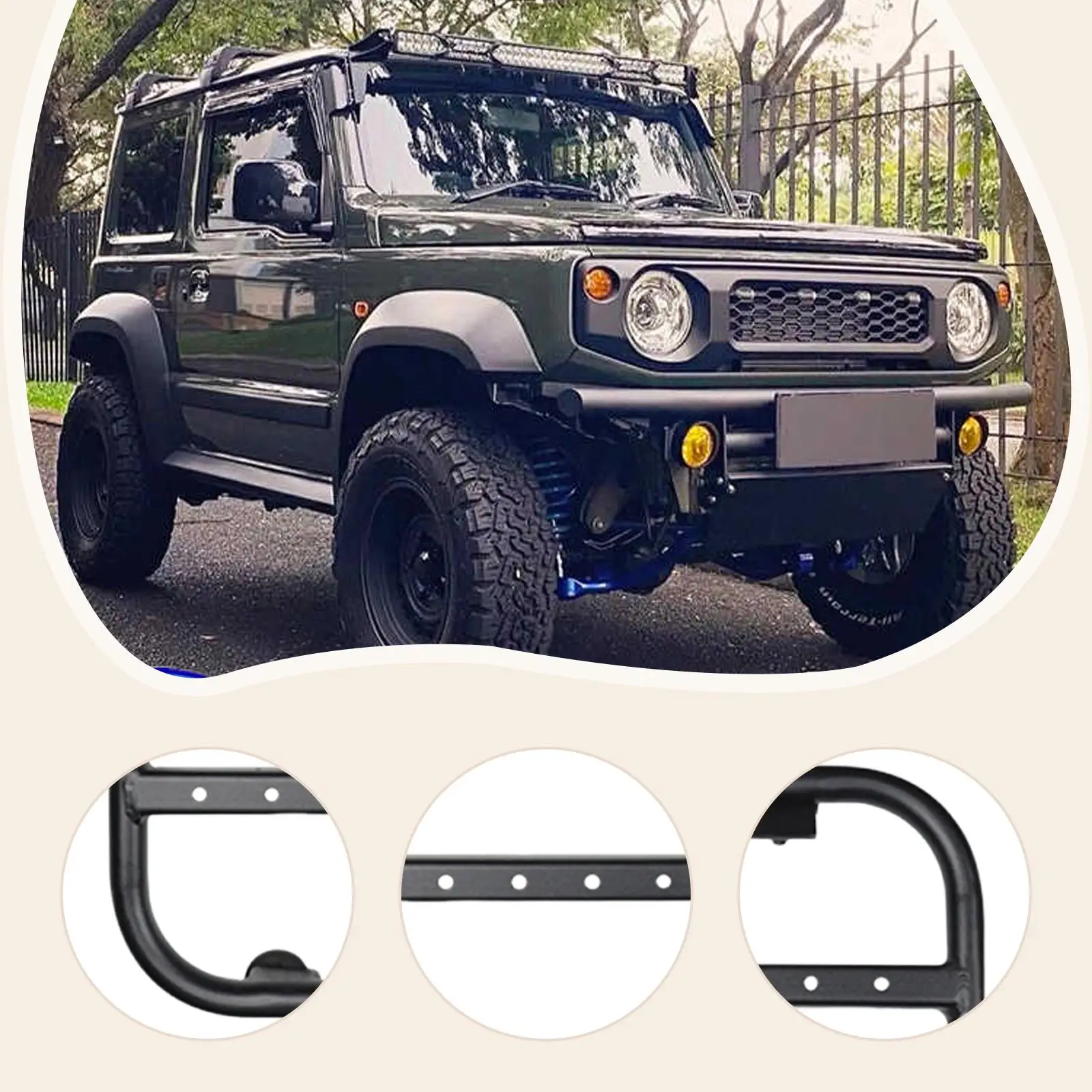 

Black Aluminum Alloy Rear Window Ladder Luggage Expansion Cargo Rack for Suzuki Jimny JB64 JB74 Car Body