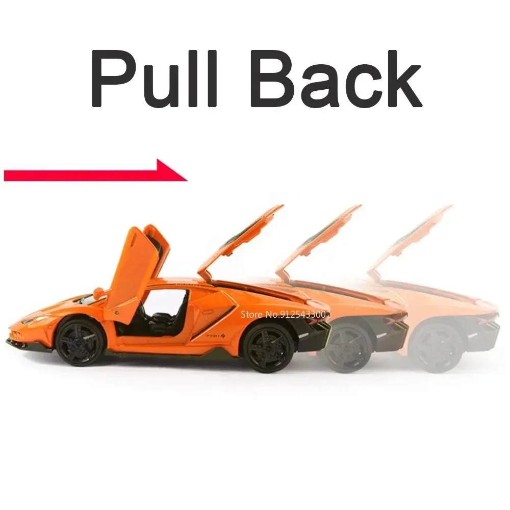 Lambor LP770 1:32 Sports Car Toy Models Alloy Diecast Sound Light Super Racing Lifting Tail Pull Back Toys Kids Gift Collection