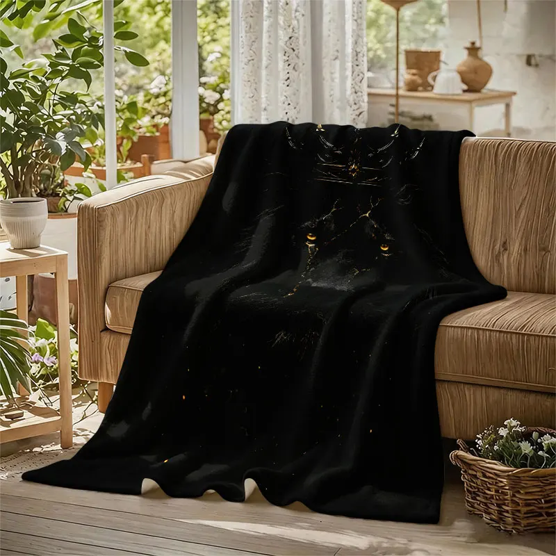 Black Lion Crown Discipline Flannel Blanket Perfect for Sofa Office Bed Travel Sleep Read Relax Camping Four Season Use