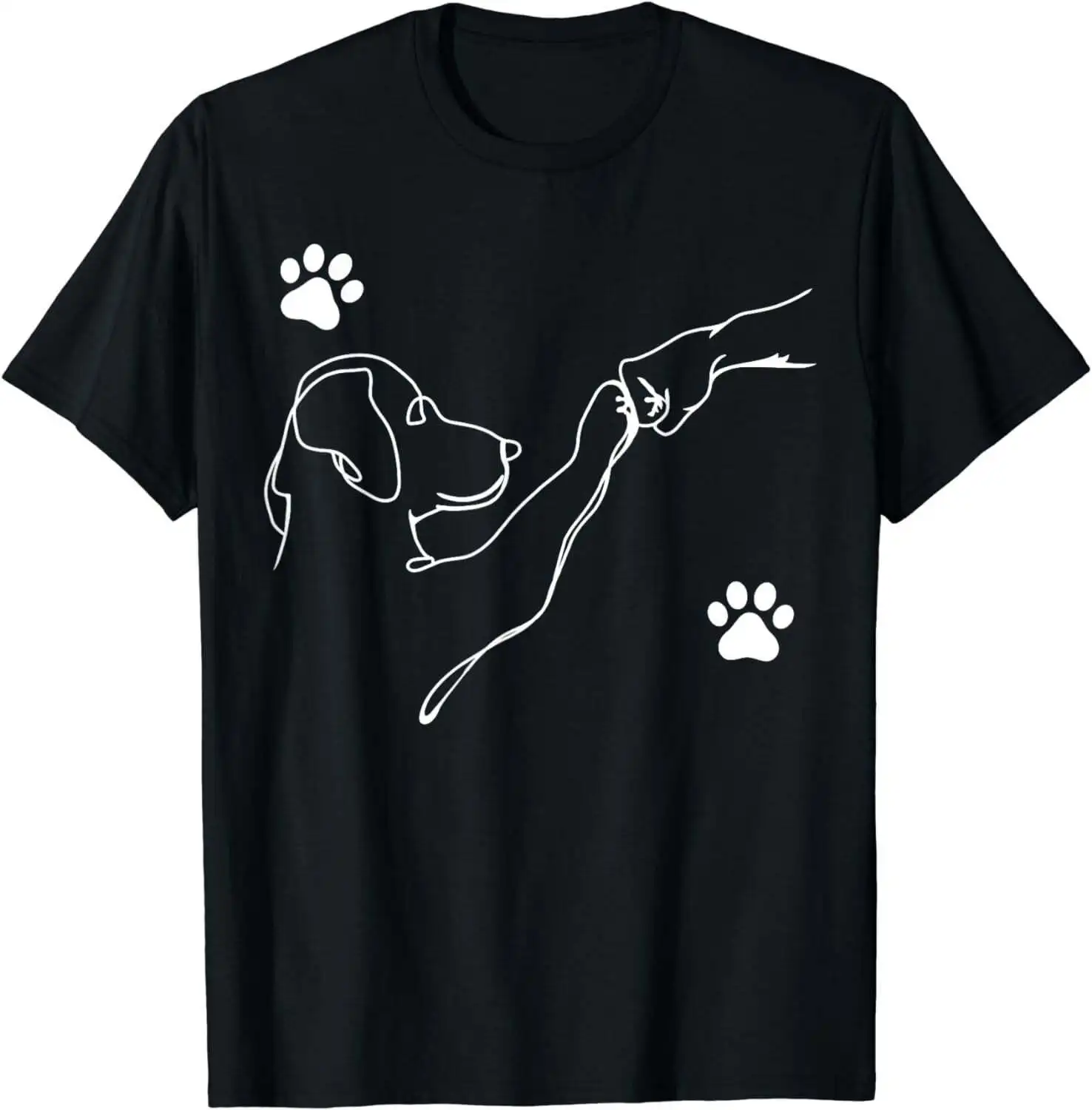 

Dog And People Punch Hand Dog Friendship Fist Bump Dog's Paw T-Shirt