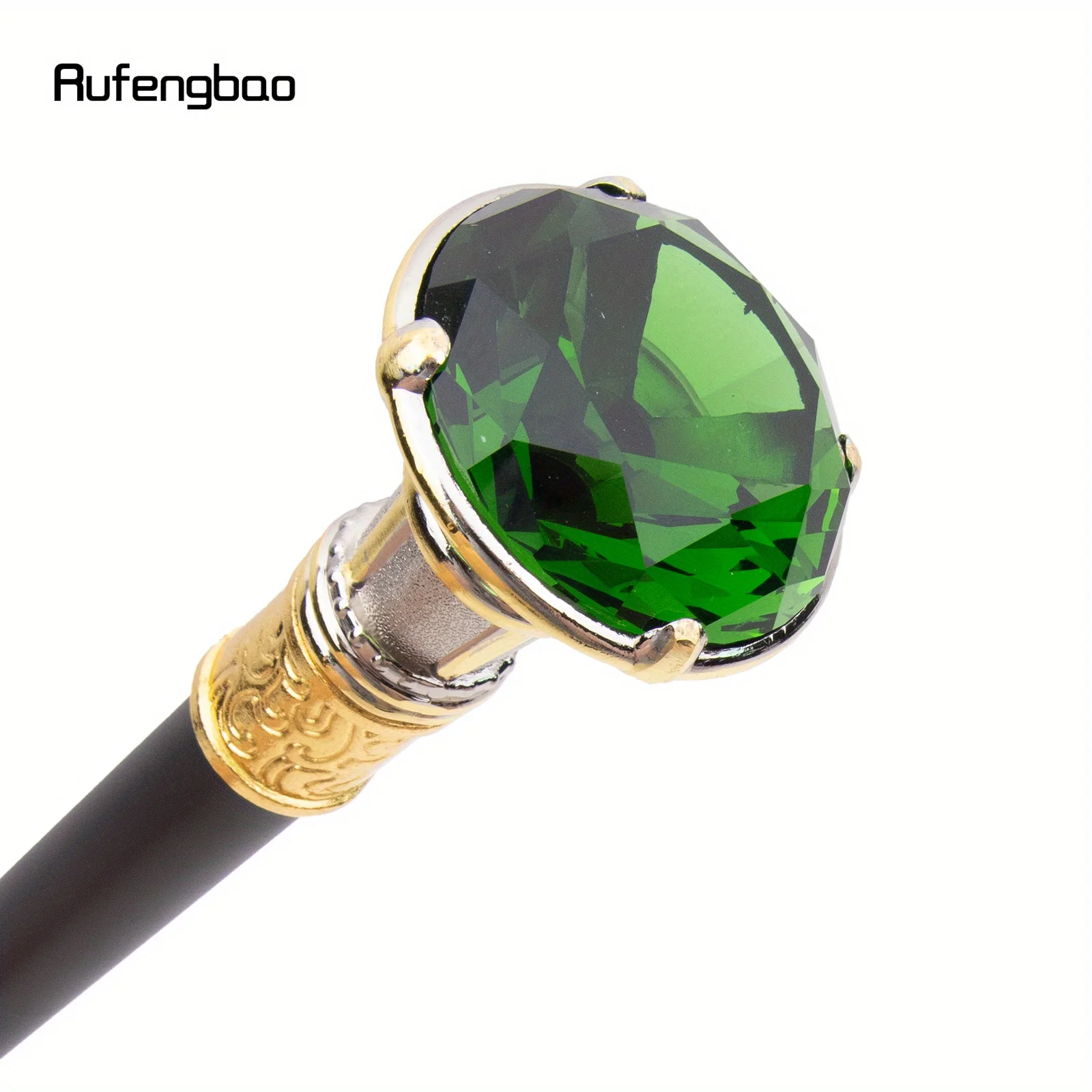 Groene Diamant Type Gouden Witte Riet Mode Stok Elegante Cosplay Riet Knop Crosier Prestaties Podium Riet 90cm