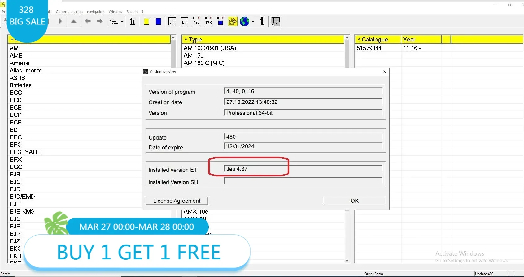 

Каталог запасных частей TruckEPC JETI ForkLift (ET) V4.37 для Jungheinrich + обновление Unexpire до 538 [03.2025]