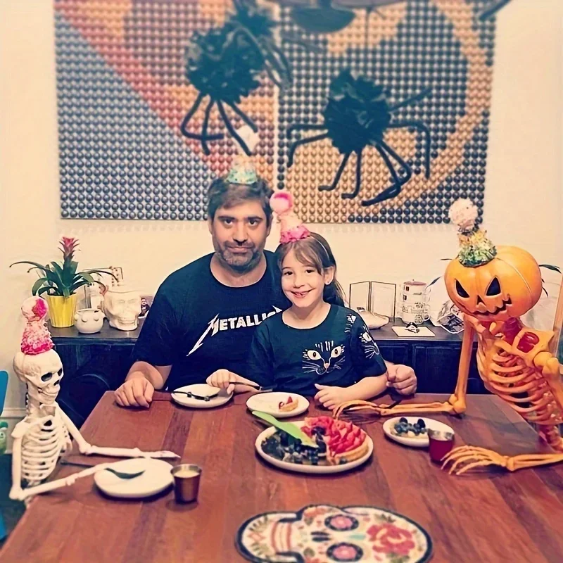 오렌지 호박 해골 마네킹 할로윈 장식 인간 모델, 소름 끼치는 호박 머리 해골 뼈 파티 홈 장식 소품, 90cm