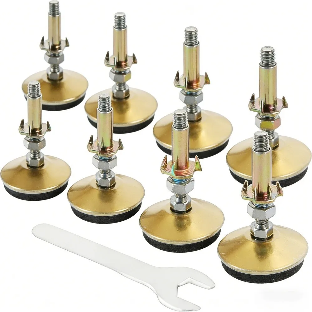 8pcs/set Adjustable Gold Stainless Steel Furniture Legs Flexible Height Adjustment For Tables Chairs Easy Installation