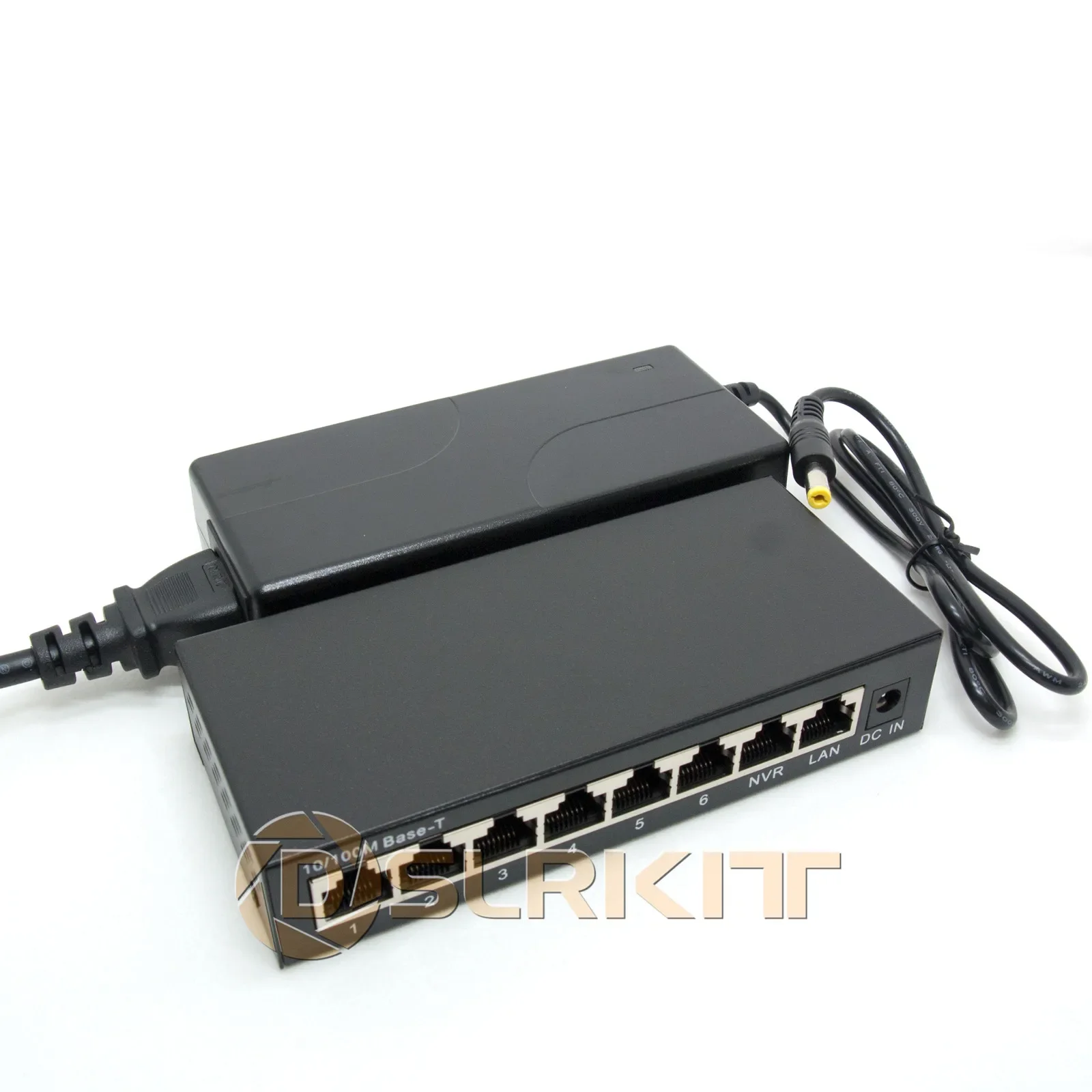 DSLRKIT 250M 8 Ports 6 PoE Switch Injector Passive Power Over Ethernet 52V 90W