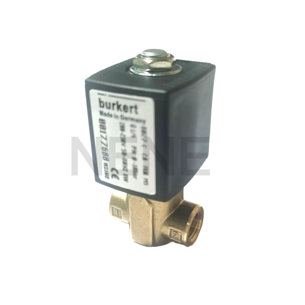 

BURKERT Solenoid Valve 00177688 6027 Type G1/4 2.0 Flow Hole FKM Sealed Brass Valve Body AC220V 8W 1-10 Bar