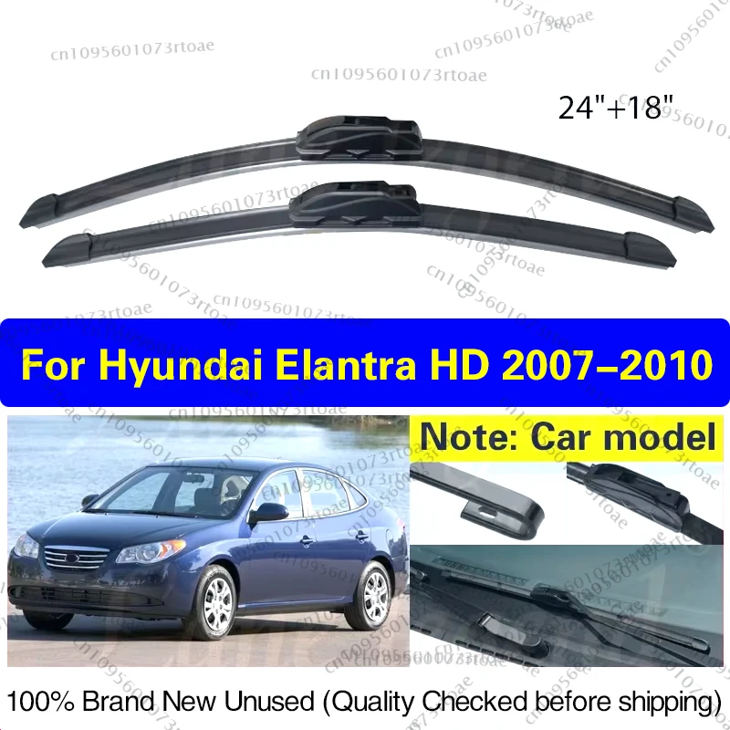 

Car Wiper Blades For Hyundai Elantra HD 2007 2008 2009 2010 Windshield Windscreen Front Window Blades 24"+18" Car Accessories