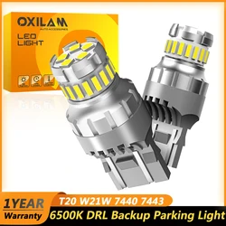2Pcs T20 W21W LED Canbus W21/5W Led White 7440 7443 Led Bulb for Car Daytime Running Position Parking Light Driving Lamp DRL