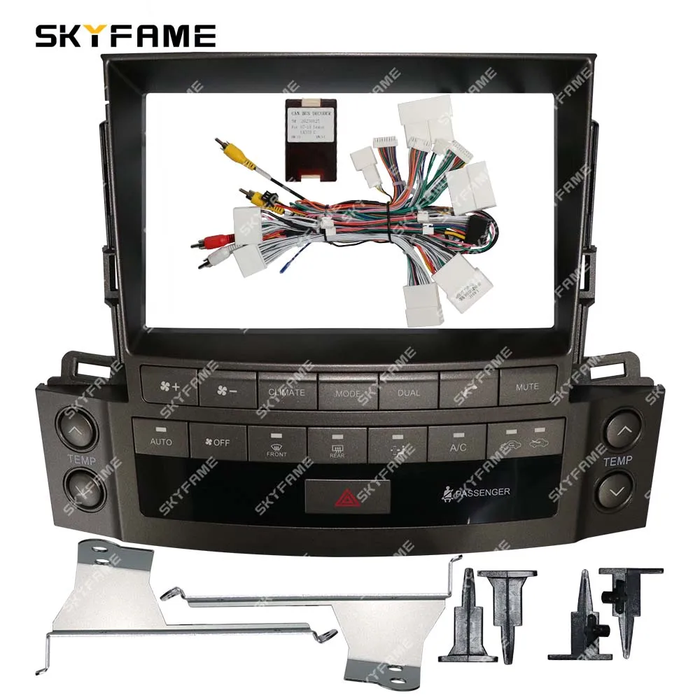 SKYFAME Car Frame Fascia Adapter Canbus Box Decoder Android Radio Dash Fitting Panel Kit For Lexus LX570 J200 3 ll