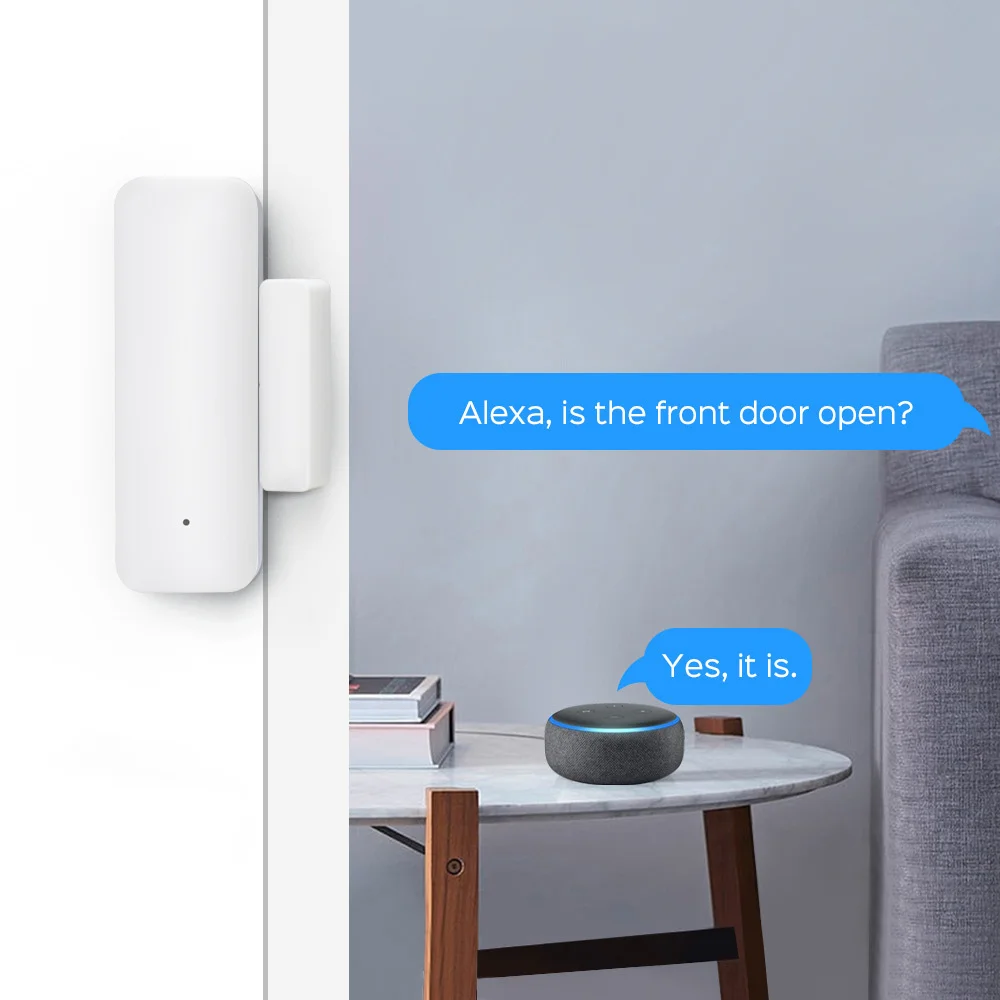 

A68Z TUYA Zigbee 3,0 умный датчик окна и двери Zigbee 3,0 беспроводное соединение многофункциональное для приложения Smart Echo Hub Smartlife