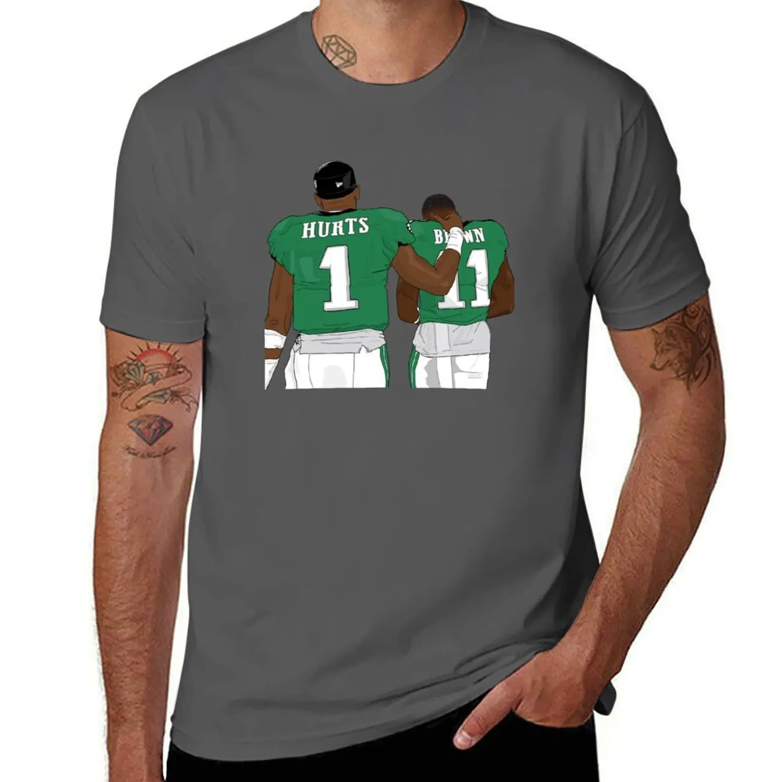 Aj + Hurts Brown T-…