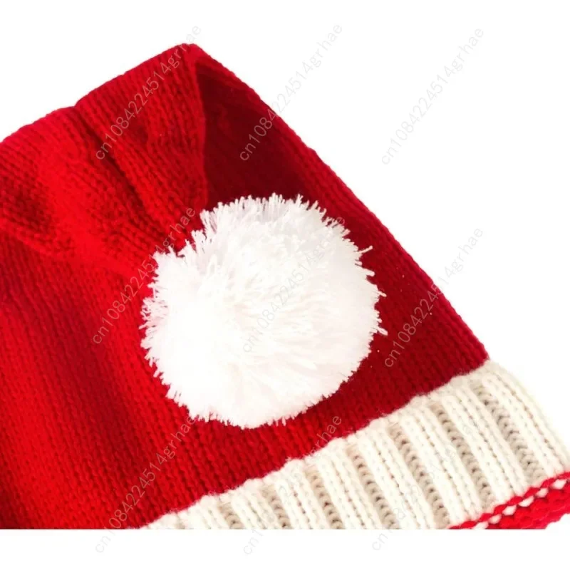 AIYUENCICI Weihnachtsmütze für Mutter und Baby, Familien-Weihnachtsmütze, Eltern-Kind-Weihnachtsmützen mit Bommel