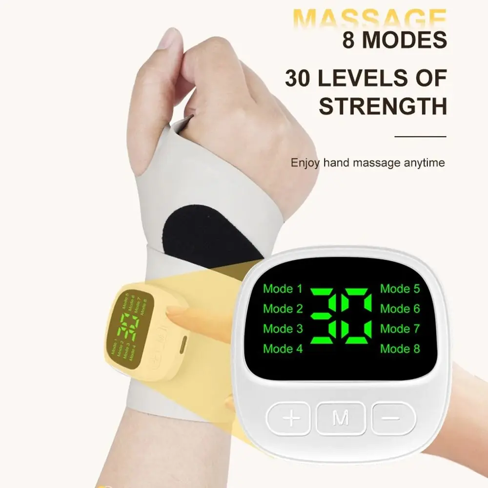 

Cordless Wrist Massager 8 Mode USB Rechargeable Hand Massager Detachable Muscle Relaxation Electric Massage Tool Wrist Sprain