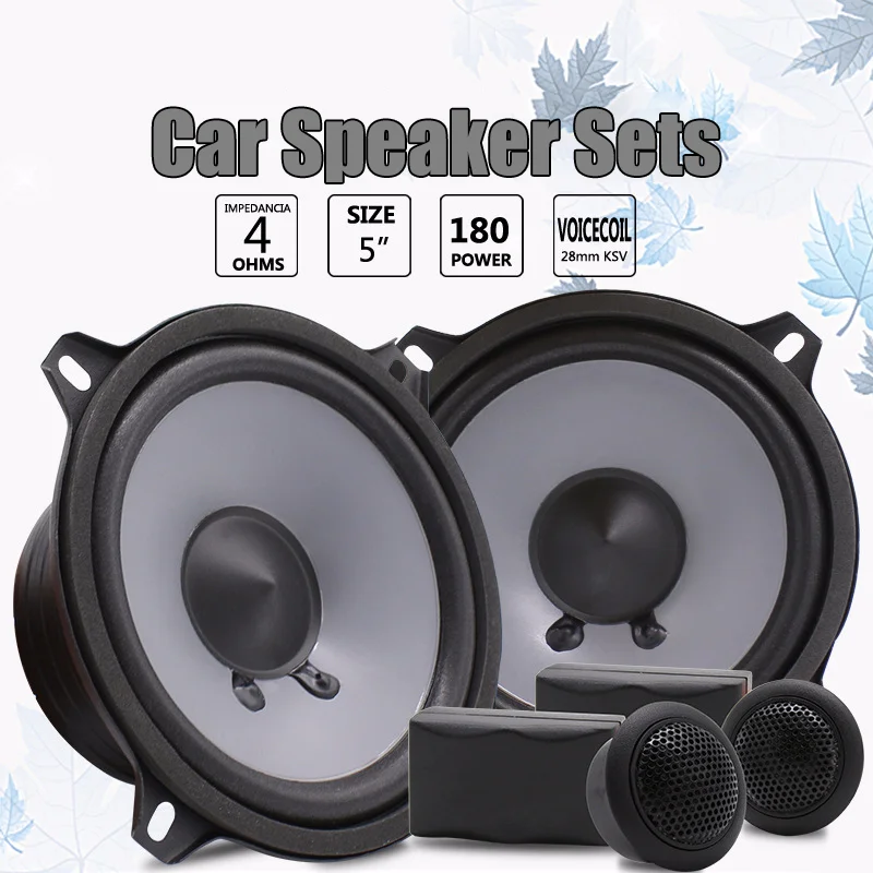 5 Inch Car Speaker Sets High Efficiency Mini Dome Tweeter Speaker High Power Silk Film Car Audio Speaker Car Audio Modification