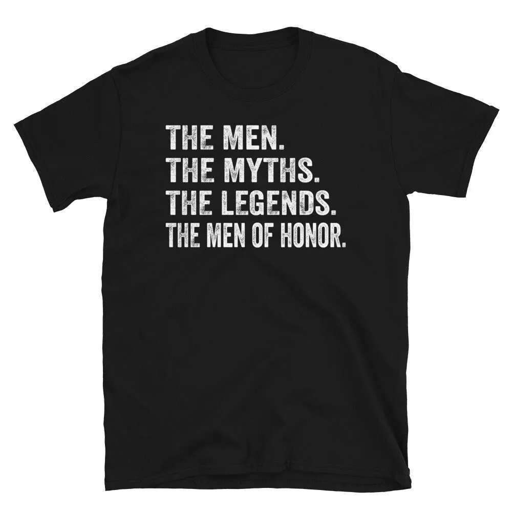 The Men Myths Legends of Honor Wedding T shirt Funny Bridesman Proposal Man Honour