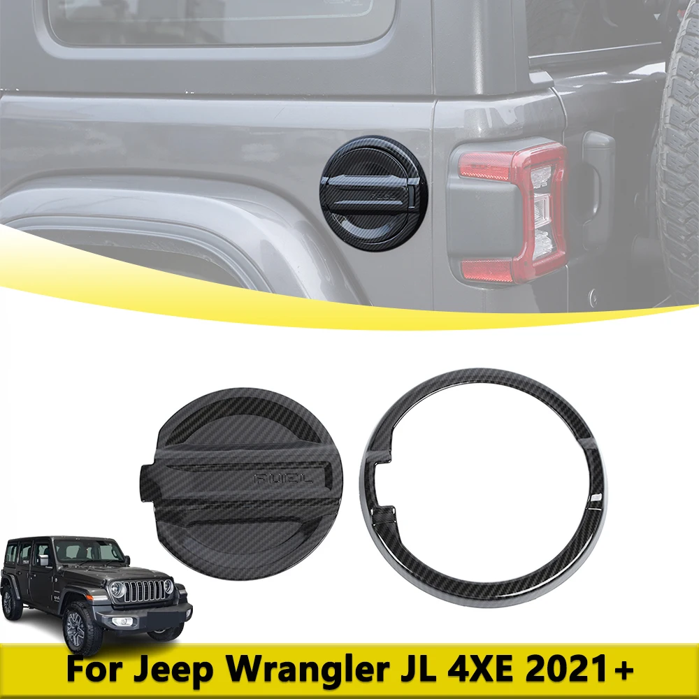 

Крышка топливного бака для Jeep Wrangler Jl 4xe New Energy 2021-2024 2025 Крышка топливной двери Аксессуары для стайлинга автомобилей