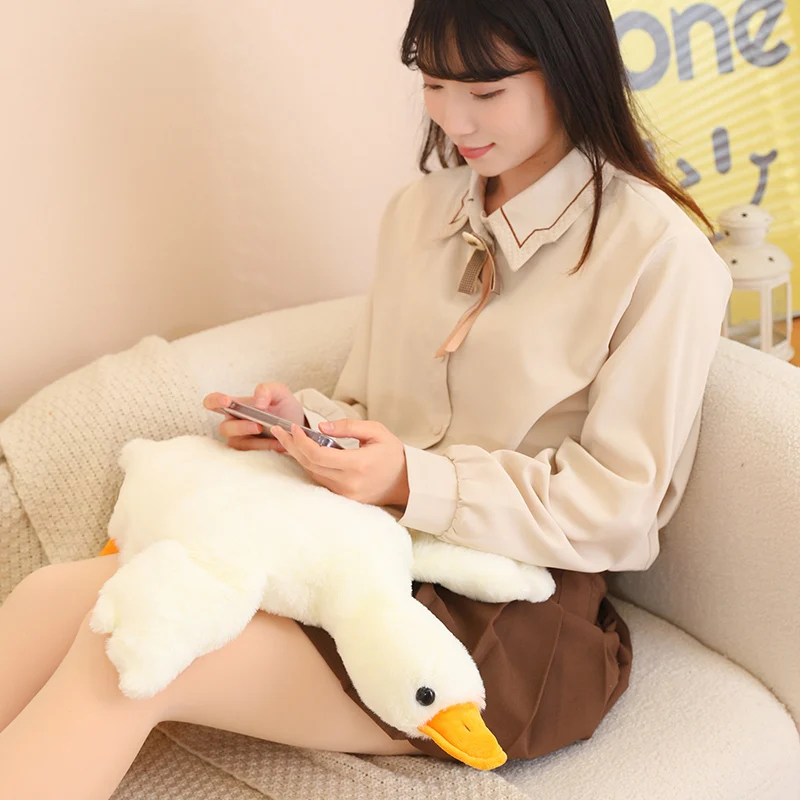 Fluffy A Flying Goose Hat Plush Toys Home Decor Birthday Gift Soft Warm Winter Sleeping Accompany Hat Cute High Quality Doll