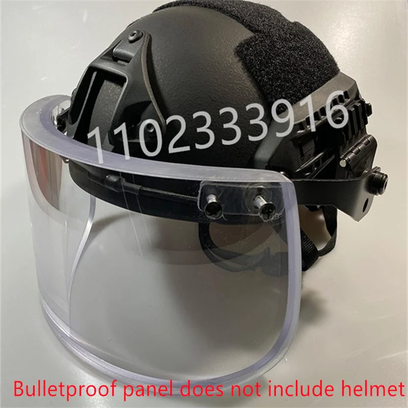 Bulletproof helmet mask Mickey helmet with secondary bulletproof mask face screen head-mounted glass explosive-discharge protect