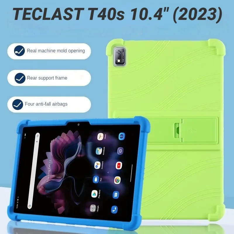 غطاء سيليكون مع مسنده للأطفال ، الكمبيوتر اللوحي ، Funda السلامة للصدمات ، Teclast T40s Case ، 10.4"