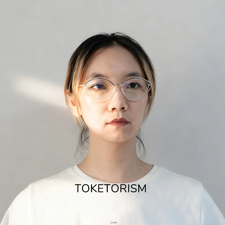 Toketorism Ovaal transparant frame Progressieve aangepaste damesbril Anti-blauwe bril op sterkte