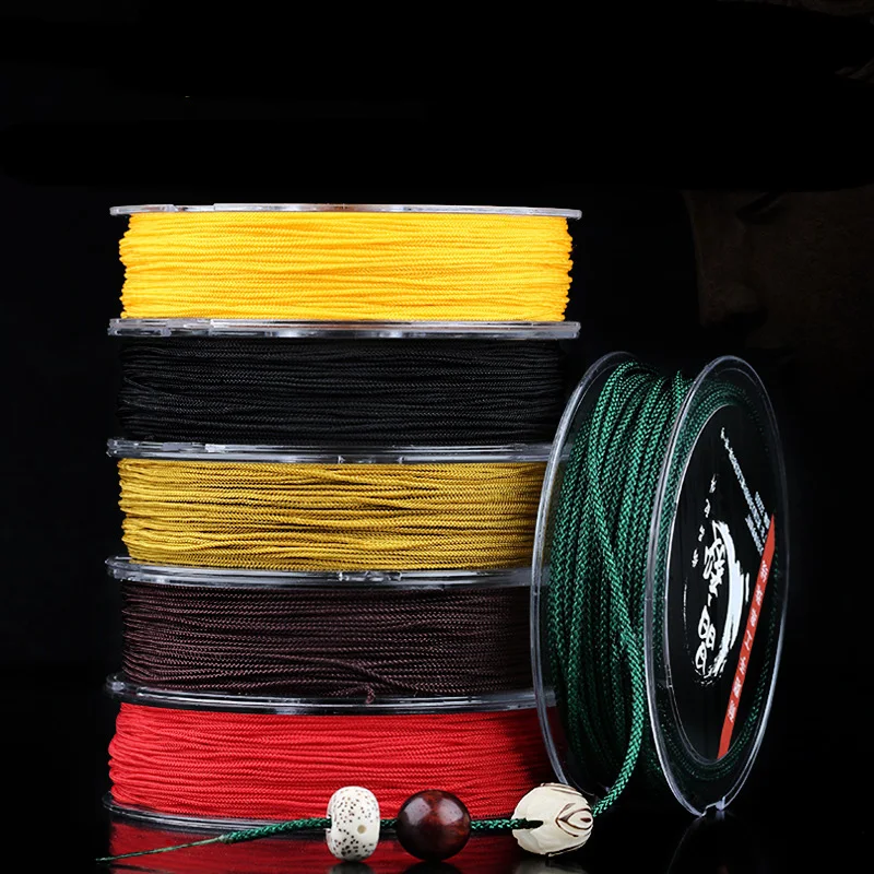 

0.8mm/1.0mm/1.5mm/1.8mm Braided Rope Nylon Cord DIY Handmade Crafts Thread For Necklace Bracelet Pendant Lanyard Jewelry Making