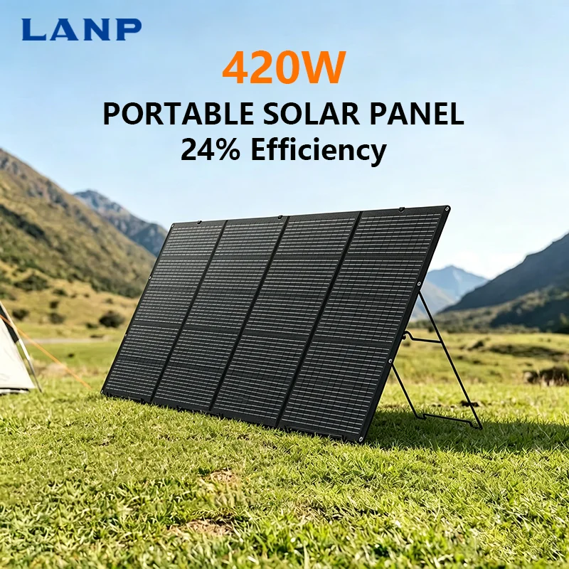 Monocrystalline Silicon 420W Portable Foldable Solar Panel ETFE High-quality Off-Grid For Outdoor Camping Charger Power Station