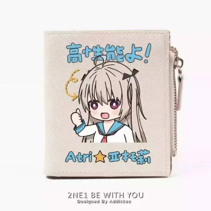 

ATRI -MY DEAR MOMENTS Fashion Wallet PU Purse Card Coin Zipper Money Bag Cosplay Gift B1682 Anime