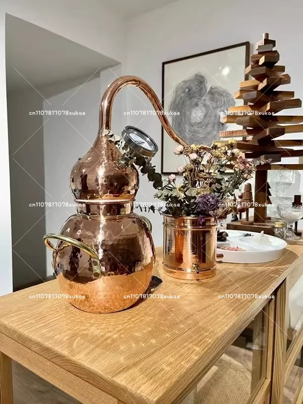 Pure Copper Household Small Hydrosol Machine Distillation Brandy Ancient Distiller Gin Gin Gin Purifier