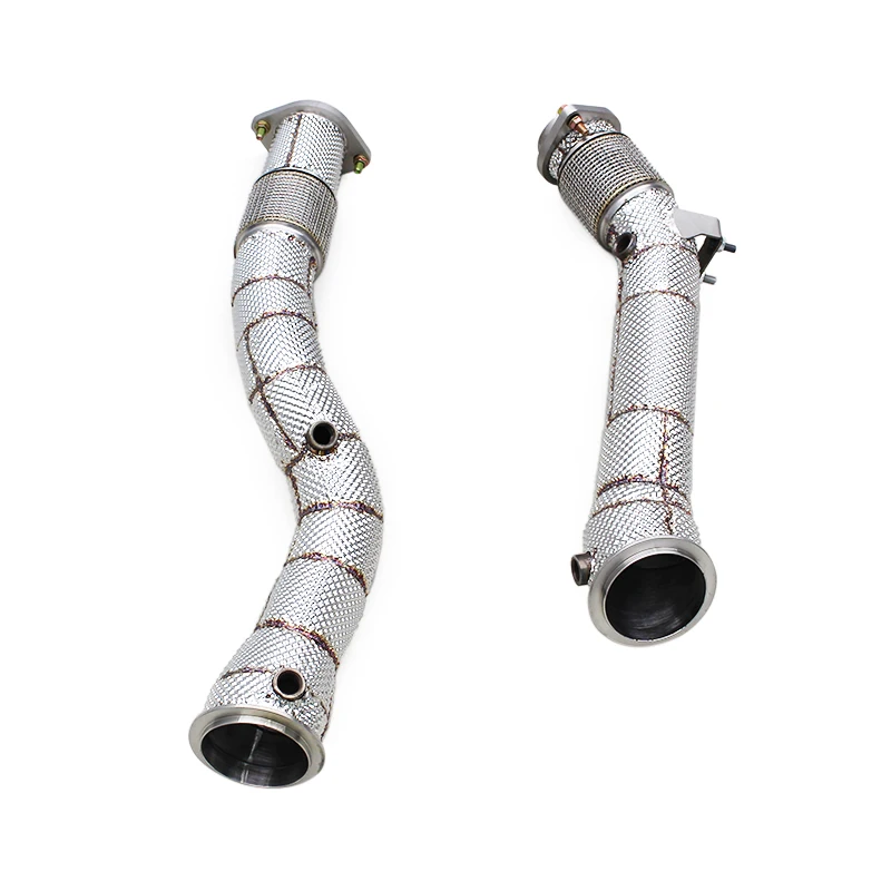 

YK Heat Shield Exhaust Pipe For BMW X3M/X4M F97/F98 Competition 3.0T 2019-2023 Stainless Steel Free Flow Downpipe