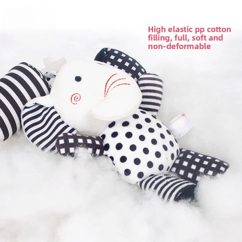 القرد الملك لعبة طفل الكرتون حشرجة الموت مخرطة معلقة الحيوان أبيض وأسود الرياح الدقات #3