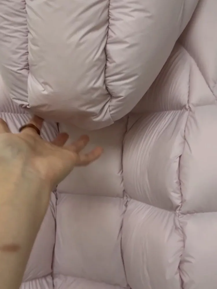 Único rosa ort puffer jaet inverno 2025 novo coreano sle tamanho pequeno pão casaco comute sle fibra de poliéster