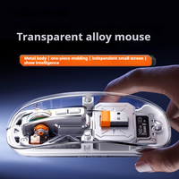 AULA  FMOUSE New product M135 Intelligent display transparent alloy mouse DIY Business Gifts Three modes Black Friday Halloween