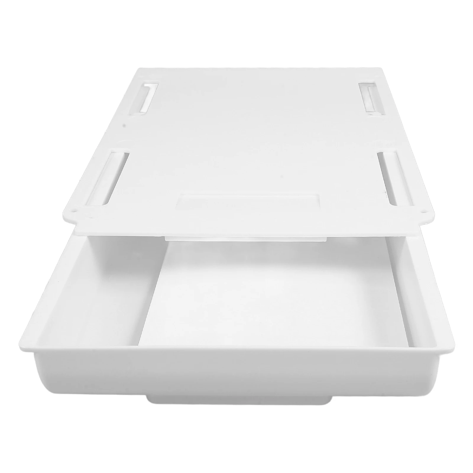

Hidden Storage Box Desk Tidy Drawers Large Capacity Under Desk Organizer Stationery Storage White Plastic Drawer Design No