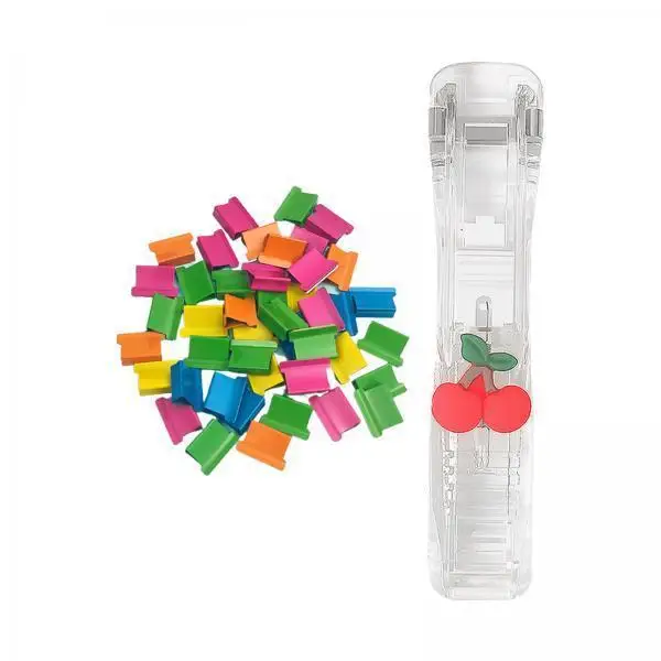 mini-push-stapler-compact-binding-solution-cherry-color-stainless-steel-clips-for-college-students-office-documents