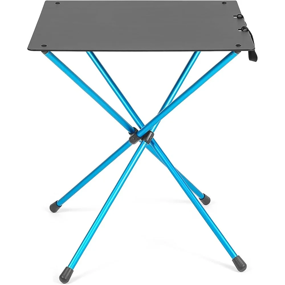 Portable Camping Table Outdoor Dining Height Lightweight Foldable Aluminum Alloy Black Hardtop 27 Inches Setup Easy Collapsible