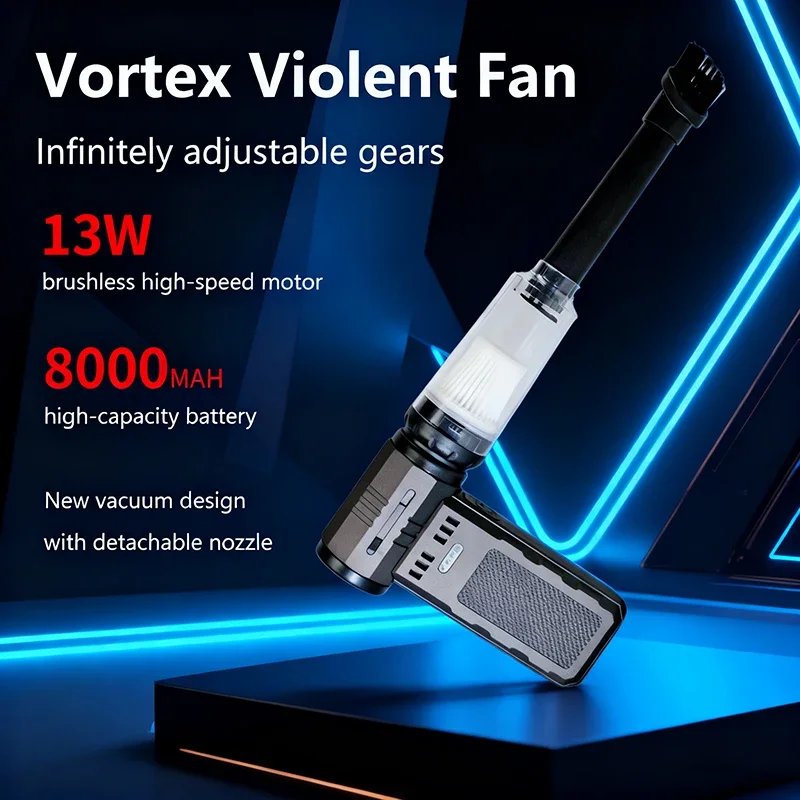 

Vortex Violence Fan 13W Brushless High Speed Turbocharged Hurricane Turbofan Mini Camping Outdoor Fan-F028 2026 New