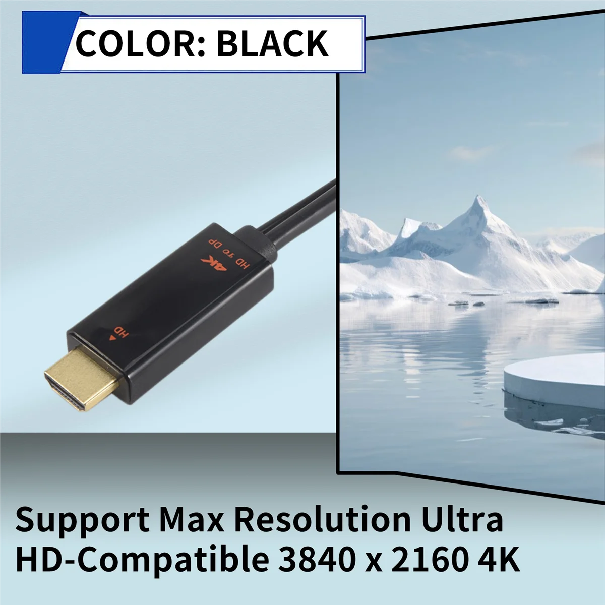 HDMI-совместимый преобразовательный кабель «папа-мама» Displayport 4K при 60 Гц_BSH