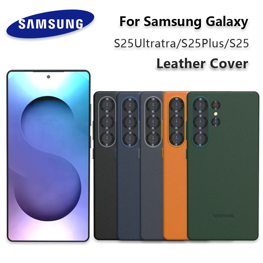 

Original For Samsung Galaxy S25 Ultra Case High Quality Leather Phone Cover S25 + Plus S25Ultra Protector Shell & Box
