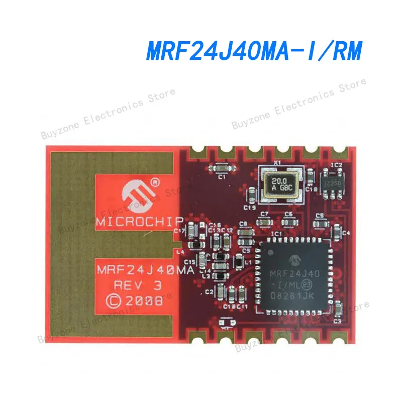 

MRF24J40MA-I/RM 802.15.4 Zigbee® Transceiver Module 2.4GHz Integrated, Trace Surface Mount