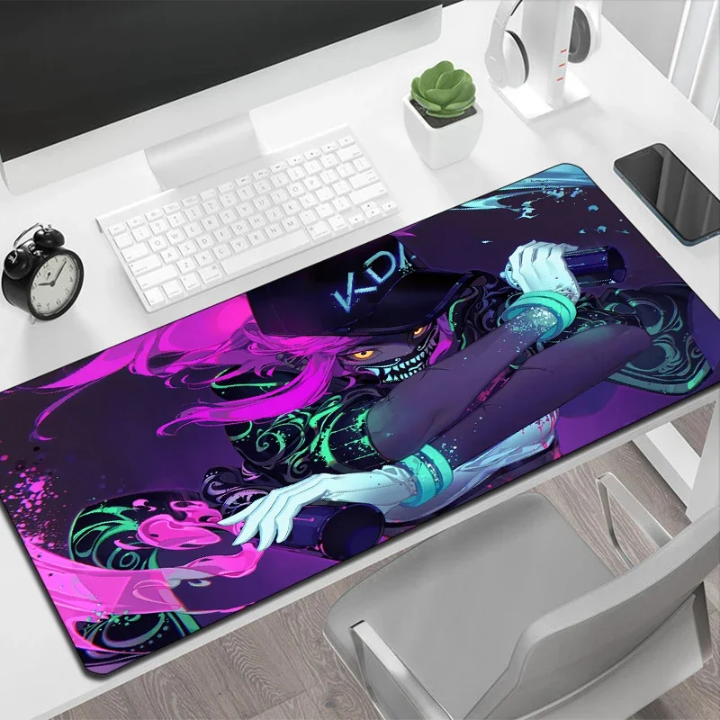 League of Legends Akali Kawaii Mouse Pad Gamer Keyboard Mats Gaming Mat Xxl Anime Pads Pc Mausepad Mause Laptop Cabinet Rubber