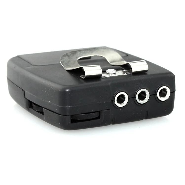 Imagem -03 - Plástico Preto Motocicleta Intercom Host com Fones de Ouvido Kit Capacete Wired Walkie Talkie Motocicleta Portátil Áudio com Fio Headset