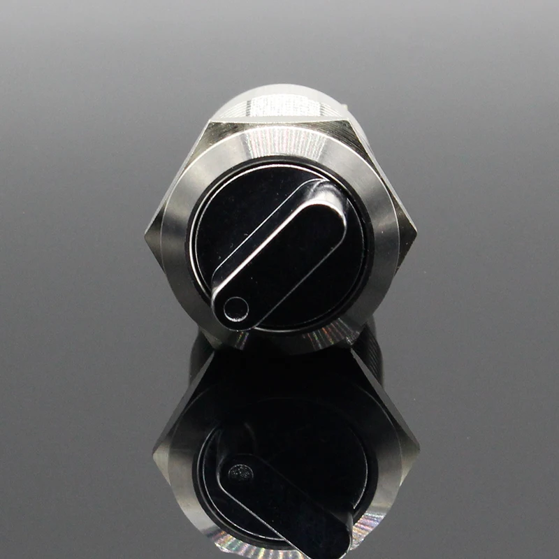 19mm 2 3 Position Switch Push Button Switch DPDT Metal selector Rotary Switch with Waterproof Stainless Steel