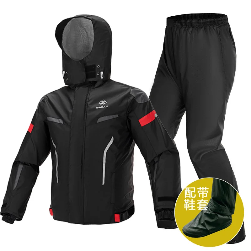 Motorcycle Cycling Raincoat Suit Men's Motorbike Riding Jackets Rainpants Rider Suit Waterproof Jacket Hooded Rain Clothes Women