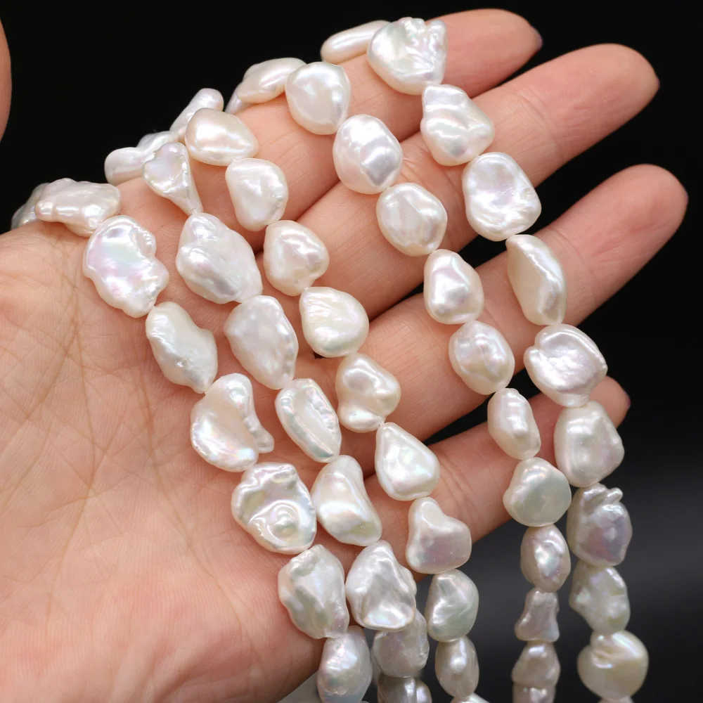 9-10mm Natural Freshwater Baroque Pearls Irregular Shape Recycled Beads for Elegant Ladies DIY Charm Fashion Jewelry Necklace