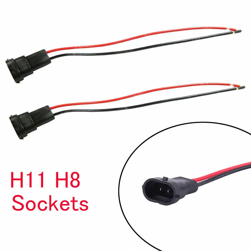 H11 Headlight Conversion Connector Fog Light Wiring Harness Plug Cable Socket Connector H11 Socket Adapter Car Cable Accessories