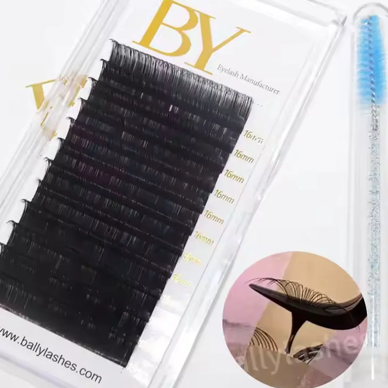 BYlash Russian Volume Lash Trays 0.03 Individual Single Length Professional Eyelash Extension Tool soft and fluffy cashmere