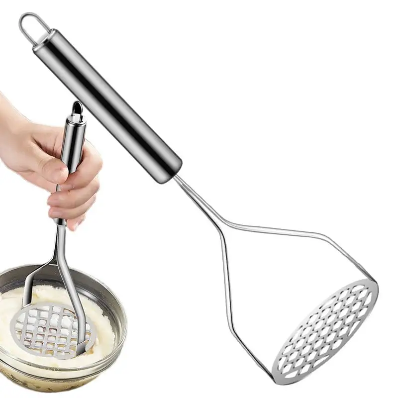 Kitchen Gadget Creative Mud Press Masher Puree Juice Maker Stainless Steel Potatoes Crusher Pusher with Exquisite Mesh Design ﻿