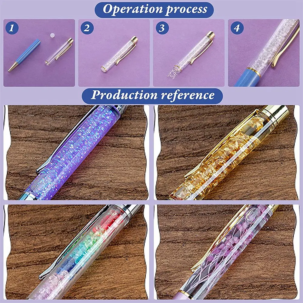 AfricTube-Stylos de bricolage flottants colorés, stylos en métal, construction de vos stylos de sable liquides préférés, fournitures pour de nombreuses occasions, 22 pièces